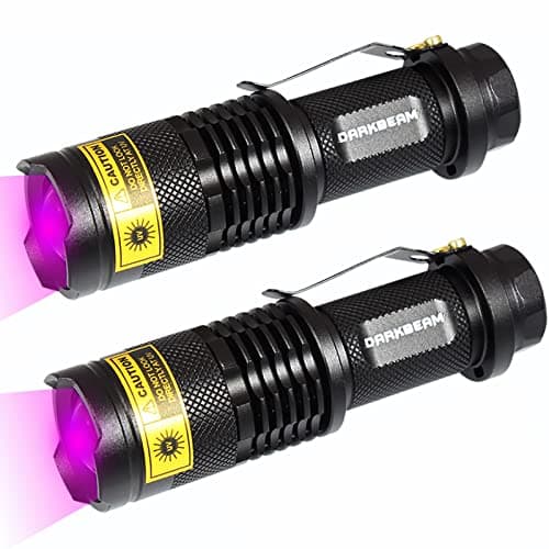 DARKBEAM UV 395nm Flashlight Ultraviolet led Light Blacklight Wood's lamp Portable 400nm Mini Detector for Dog/Cat Urine Pet Stains, Anti-counterfeiting Identification, Resin Curing,2 Pack - Image 1