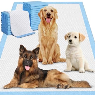 Gimars XXXL 31X47” 40 Counts Thicken 6 Layers Ultra Absorbent Dog Pee Pads Extra Large Leak-Proof Odor-Control Puppy Training Pads Quick Dry Pee Pads for Dogs Cats Pets - Image 1