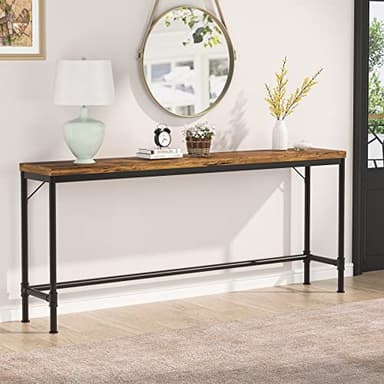 LITTLE TREE 70.9 Inch Extra Long Console Table, Narrow Long Sofa Table for Living Room - Image 8