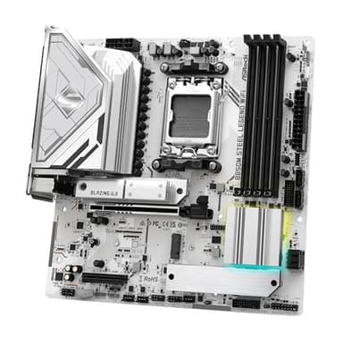 ASRock B850M Steel Legend WiFi Micro-ATX AM5 Motherboard: Ryzen 9000/8000/7000, DDR5 8000+ OC, PCIe 5.0 x16, WiFi 7, 3X M.2 (1x Gen5), USB 3.2 Gen2 Type-C, BIOS Flashback - Image 8