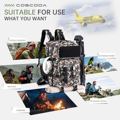 COSCOOA 50L Military Tactical Backpack for Men,Water Resistant Day Backpack Molle Army 3 Days Assault Pack Bug Out Bag,Heavy Duty Hiking Treeking Gym Rucksack - Image 7