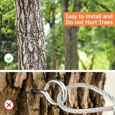 XiaZ Dog Tie Out Cable for Camping, 50ft Portable Overhead Trolley System for Dogs up to 200lbs,Dog Lead for Yard, Camping, Parks, Outdoor Events,5 min Set-up - Image 5