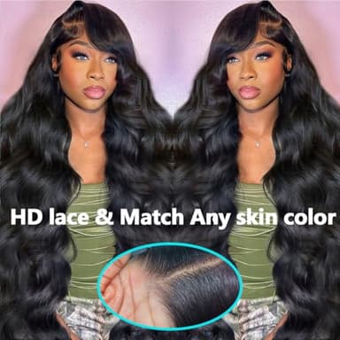 Nollipopco 30inch 13x6 Body Wave Lace Front Wigs Human Hair 200 Density HD Lace Frontal Wigs Pre Plucked with Baby Hair 12A Glueless Frontal Wigs for Black Women - Image 3