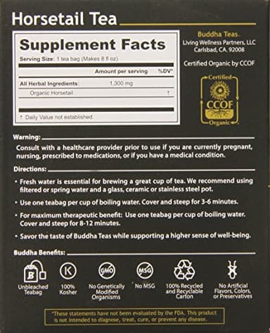 Buddha Teas Horsetail Tea, 18 Count (Pack of 6) - Image 3