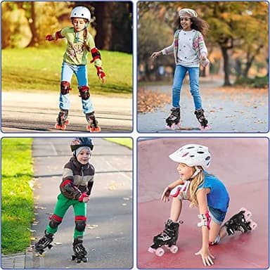 MammyGol Roller Skates for Boys Girls, 4 Sizes Adjustable Quad Skates for Kids with All Light up Wheels, Full Protection for Toddler's Indoor and Outdoor Play Black Size 1 2 3 - Image 6