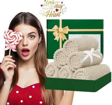 Cotton Washcloths - 6PC 13"x13" | Quick Dry | Soft | Light Weight | Absorbent | Hotel Quality, Luxury Wash Cloths for Body, Hand Towels for Bathroom & Showering, Towel Gift Set, Beige | Tan - Image 6