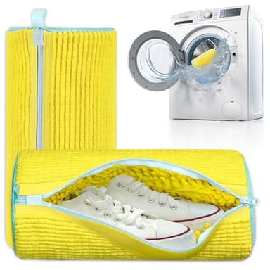 DASZERX Shoe Washing Machine Bag - 2 Pcs Set - Resuable Shoe Bag for Washing Machine and Dryer - 360° Wrap Shoe Washing Bag for Sneakers, Boots & Delicate Footwear - Image 1