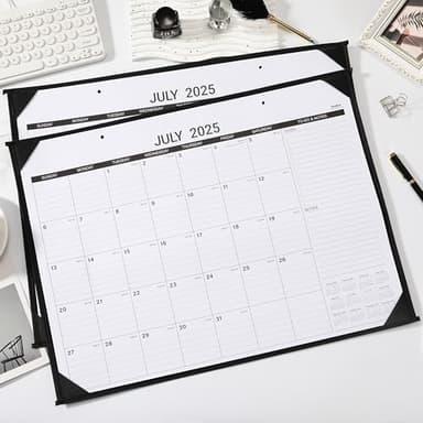 2025-2026 Desk Calendar - Large Desk Calendar, 17" x 22", July 2025 - December 2026, Calendar 2025-2026, Large Ruled Blocks, Holidays, 4 Non-woven Fabric Corner Protectors, 2 Hanging Holes - Image 7