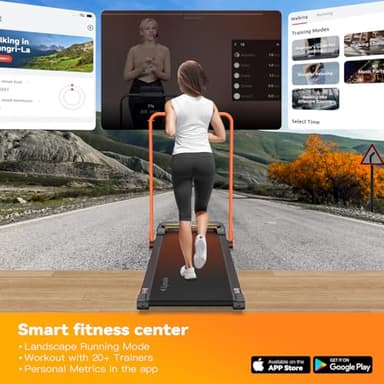Lysole Walking Pad Treadmill with Incline and Handle Bar,Treadmills for Home and Office,340 Lb Capacity,4 in 1 Portable Under Desk Treadmill with Control,Large LED Display - Image 2