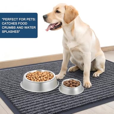 OLANLY Front Door Mat Indoor Outdoor Entrance, Waterproof Heavy Duty Doormat, Fade Resistant, Low Profile, Easy Clean Patio Porch Welcome Floor Mats for Entry, 29.5x17, Grey - Image 6