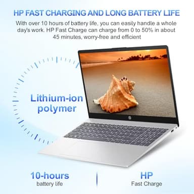 HP 15.6" Touchscreen Laptop Computer, Intel i3-1215U(Up to 4.4GHz), Intel UHD Graphics, 32 GB RAM, 1 TB SSD, Long Battery Life, Wi-Fi 6E, Copilot, Windows 11 Pro & Office Pro Lifetime License - Image 5