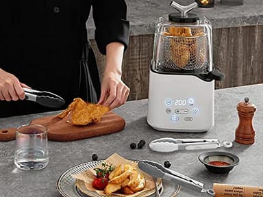 HINMAY Mini Tongs with Silicone Tips 7-Inch Kitchen Tongs, Set of 3 (Black) - Image 4