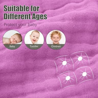 Spotted Play 2 Pack Hooded Baby Towels - 100% Muslin Cotton for Newborns, Infants, Toddlers - Large 32x32 Inch Size - Highly Absorbent and Essential for Newborn Care, Deep Sakura - Image 4