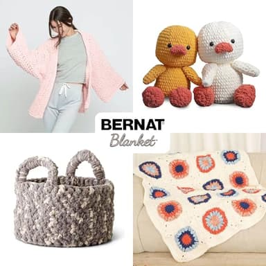 Bernat Blanket BB DEEP SEA Yarn - 2 Pack of 300g/10.5 oz - 100% Polyester - #6 Super Bulky - 220 Yards - Knitting/Crochet - Image 5
