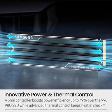 Samsung SSD 9100 PRO with Heatsink 1TB, PCIe 5.0x4 M.2 2280, Seq. Read Speeds Up to 14,800/13,400 MB/s, Best for AI Computing, Gaming, and Heavy Duty Workstations (MZ-VAP1T0CW) - Image 8