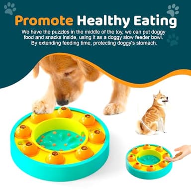 jovani Dog Slow Feeder Interactive Puzzle Slow Bowl for Small/Medium/Larger Dogs Puppy Maze Treat Dispenser Aggressive Chewers Beed Interactive Indoor Food Feeding Pet Supplies Birthday Fun Gift - Image 3