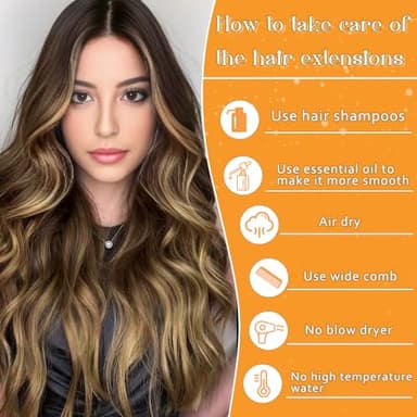 YDDM Tape in Hair Extensions, 18 Inch 20pcs Chocolate Brown Mixed Honey Blonde Seamless Invisible Tape in Hair Extensions Human Hair(4/4/27#, 18 inch) - Image 7