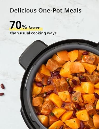 COMFEE’ Pressure Cooker 8 Quart with 16 Cooking Functions, Olla de Presion Non-Stick Pot Yogurt Maker Rice Cooker Slow Cooker Sauté Steamer, Healthy Ceramic Inner Pot - Image 6