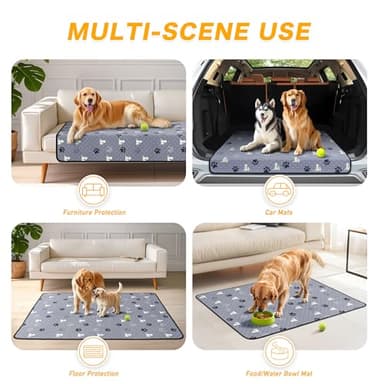 Washable Pee Pads for Dogs, 2 Pack Reusable Puppy Pads, Waterproof Pet Pee Pads for Dog Potty Training, Extra Large Dog Pee Pads for Crate, Playpen, and Whelping, Durable and Absorbent, Grey 24"x36" - Image 5