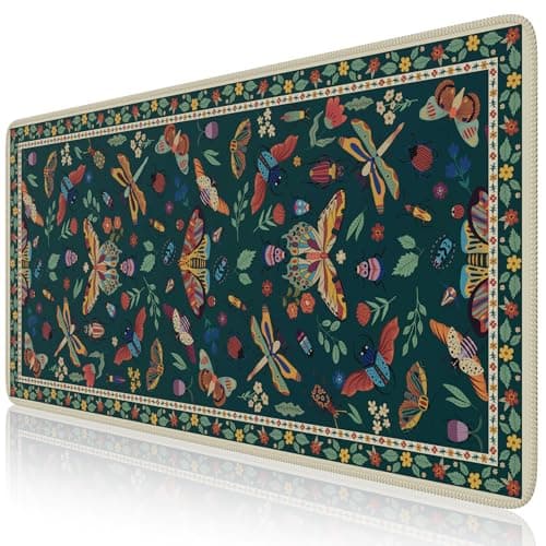 iCasso Desk Mat, Desk Matt for Desktop, Cute Desk Pad Mat, XXL Large Mouse Pad for Desk, Anti-Slip Big Mousepad with Stitched Edges, Keyboard Pad Mouse Mat for Computer(Green) - Image 1