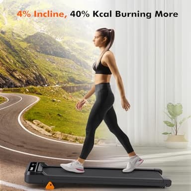Walking Pad Treadmill with Incline, 3-Levels 300 lbs Capacity 4 in 1 Portable Under Desk Treadmill for Home Office Apartment, Mini Space-Saving Compact Design, 2.5HP Ultra-Quiet, Heavy Duty Black - Image 2