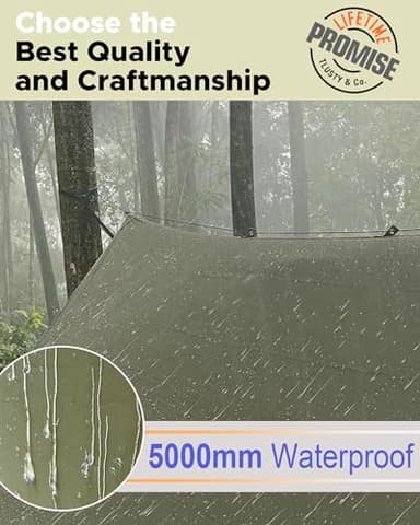 Sunyear Camping Hammock with Net & Rain Fly - Double & Single Hammock with House-Like Net- Easy Setup & Pack, Lightweight & Portable, Perfect for Hiking, Backpacking, Outdoor Sleeping - Image 6