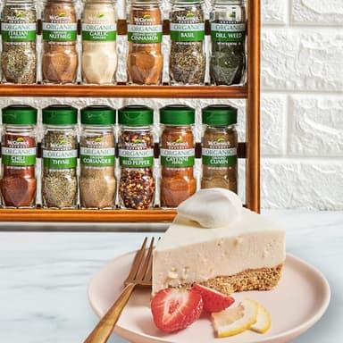 McCormick Gourmet Three Tier Wood 24 Piece Organic Spice Rack Organizer with Spices Included, 27.6 oz - Image 8