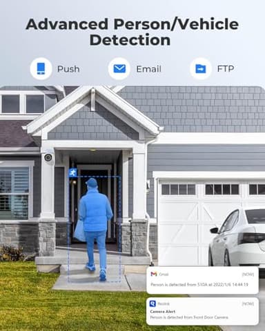 REOLINK 5MP Security PoE IP Camera, Person/Vehicle/Pet Detection, Time-Lapse, 100ft IR Night Vision, Work with Smart Home, Support 512GB SD Card, Surveillance Outdoor Indoor, RLC-510A - Image 4