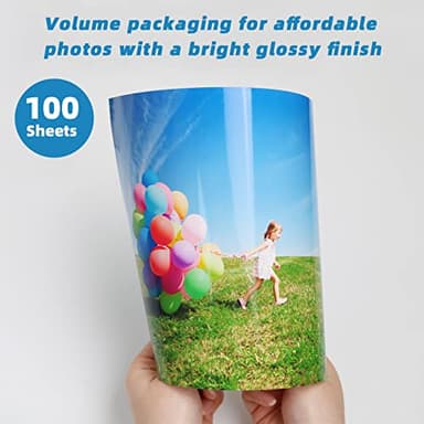 Uinkit 100 Sheets Inkjet Photo Paper Glossy 8.5x11 48lb 180Gsm Professional Photographic Paper Letter Size 8.5Mil Instant Dry Suitable for All Ink Printers - Image 5