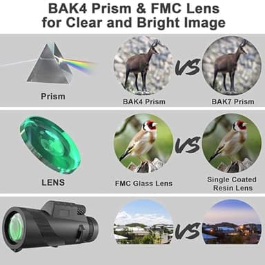 Stscope360 Monocular, 2025 Upgraded STS Scope 360, Stethoscope 360 Monocular Scope Set for Adults Long Range, High Power Monoculars for Bird Watching Camping Travelling Concert (Green 80 * 100) - Image 3