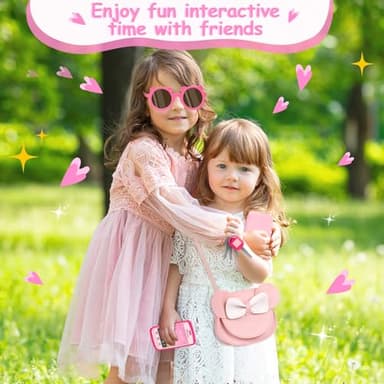 Oisacirg Play Purse for Little Girls, 23PCS Toddler Purse with Pretend Makeup for Kids, Princess Toys Includes Crossbody Bag, Phone, Wallet, Keys, Kids Toy Purse Birthday Gift Toys for Girls 3 4 5 6+ - Image 7