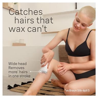 Braun Silk-épil 7 Epilator, Wet and Dry, Wide Head, Includes Venus Intimate Razor, Shaver Head and Trimmer Comb, SE7-141 - Image 4