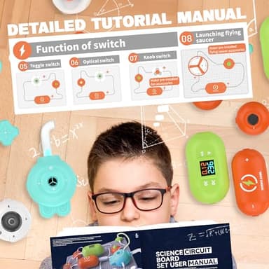 Science Kits for Kids - STEM Kits for Kids, Electronics Exploration Kit, Over 420 Projects, 35 Circuit Parts, STEM Educational Toy Gifts for Kids Boys Girls Ages 3 4 5 6 7 8 9 10 11 12 - Image 5