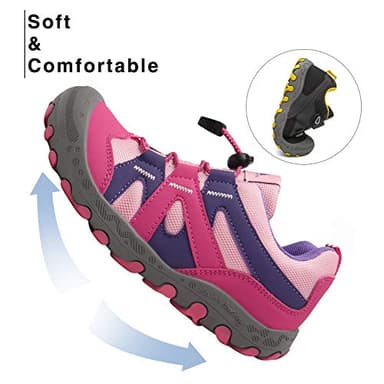 Mishansha Kids Hiking Shoes Girls Boys Toddler Outdoor Sneakers Anti-Collision Trail Running Shoe for Trekking Walking Climbing - Image 3