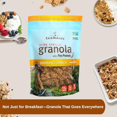 Erin Baker's Homestyle Granola Cereal with Ancient Grains, Endurance Crunch - Made from Natural Ingredients, Source of Plant-Based Protein - Vegan Friendly, Non-GMO, 160oz Bag, 1-Pack - Image 6