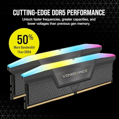 CORSAIR Vengeance RGB DDR5 32GB (2x16GB) DDR5 6400MHz CL32 AMD Expo Intel XMP iCUE Compatible Computer Memory – Gray (CMH32GX5M2B6400Z32) - Image 3