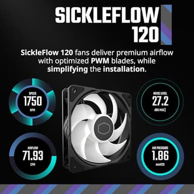 Cooler Master MasterLiquid 360L Core 360mm Close-Loop AIO Liquid Cooler, ARGB Sync, Gen S Coldplate Pump, 120mm PWM, CryoFuze 14W/mK, AMD Ryzen AM5/AM4, Intel LGA1700/1200 (MLW-D36M-A18PZ-R1) , Black - Image 4