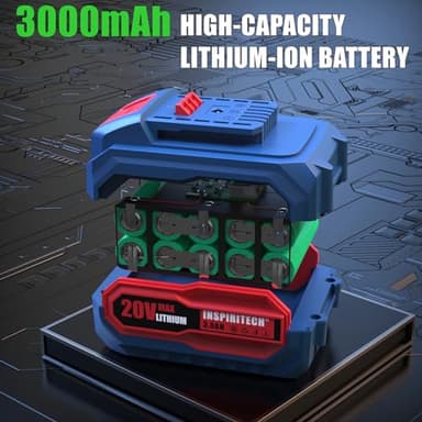 INSPIRITECH 20V Cordless Drill Set, Brushless Power Drill Set with 3.0Ah Battery and Charger,3/8-Inch Metal Chuck Electric Drill Driver,22 Torque Setting,Drill/Driver Bits and Tool Bag Included… - Image 4