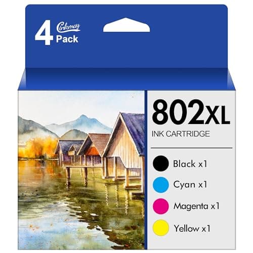 802XL Ink Cartridges Remanufactured for Epson 802 Ink Cartridges for Epson 802 802 XL Ink Cartridges Combo Pack Works with Epson Workforce Pro WF-4740 WF-4730 WF-4720 WF-4734 EC-4020 EC-4030, 4 Pack - Image 1