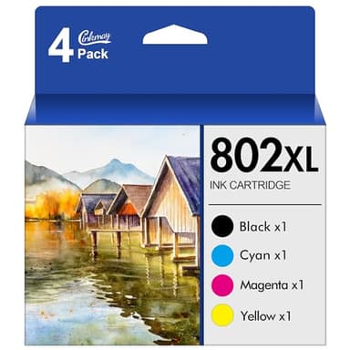 802XL Ink Cartridges Remanufactured for Epson 802 Ink Cartridges for Epson 802 802 XL Ink Cartridges Combo Pack Works with Epson Workforce Pro WF-4740 WF-4730 WF-4720 WF-4734 EC-4020 EC-4030, 4 Pack - Image 1