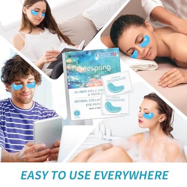 Onespring Eye Masks, Under Eye Patches for Puffiness, Retinol Collagen Eye Gel Pads, Reduce Wrinkles, Eye Bags & Dark circles - Face Mask Skincare, Anti Aging & Moisturizer, 24 Pairs - Image 7