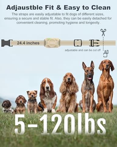 Jugbow Dog Shock Collar - 4200FT Dog Training Collar with Remote for 5-120 lb Large Medium Small Dogs, Rechargeable Waterproof IPX8 E Collars with Beep (1-3) Vibration(1-3) Safe Static(0-99) - Image 6