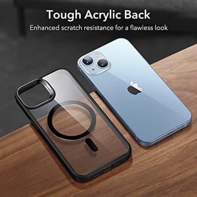 ESR for iPhone 14 /iPhone 13 Case, Compatible with MagSafe, Shockproof Military-Grade Protection, Magnetic Phone Case for iPhone 14/13, Classic Hybrid Case (HaloLock), Clear Black - Image 7