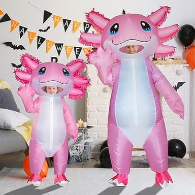 Stegosaurus Inflatable Axolotl Costume for Kids Halloween Kid Blow Up Costume Deluxe Pink Costumes for Girls Boys Cosplay Party - Image 6
