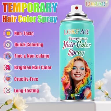 Purple Hair Spray Temporary Hair Color Spray for Women Men, Washable Temporary Dark Purple Hair Dye Paint Wax Hairspray for Halloween Cosplay Festival Party Costume Makeup, 4.06 oz - Image 5