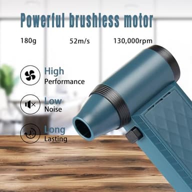 VEELAM Air Duster Air Blower, Compressed Air Duster Electric, Handheld Violent Mini Fan for Computer Keyboard Electronics Car Clean,130000RPM - Image 3