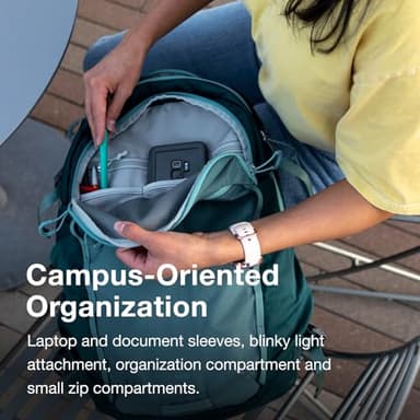 Osprey Axis Laptop Backpack - Sleek, Urban-Ready Everyday Pack with Laptop Sleeve, Dual Water Bottle Pockets, and Compression Straps - Ideal for College, Commutes, and Casual Travel, Night Shift Blue - Image 3