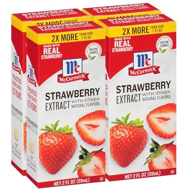 McCormick Strawberry Extract with Other Natural Flavors, 2 fl oz (Pack of 4) - Image 1