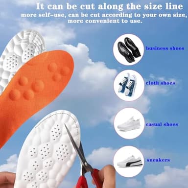 Steppers Insoles for Men and Women Adjustable Size, 2 Pairs 4d Cloud Insole for Mens,Boot Insoles for Menn, Memory Foam Shoe Insertss for Women (M) - Image 3