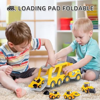 Veslier Construction Truck Toys for Boys Girls Age 1 2 3 4 5 6 Years Old,Carrier Transport Trucks for Kids 1-3 3-5 Year Old,Christmas Birthday Gift Toddler Toys. - Image 3